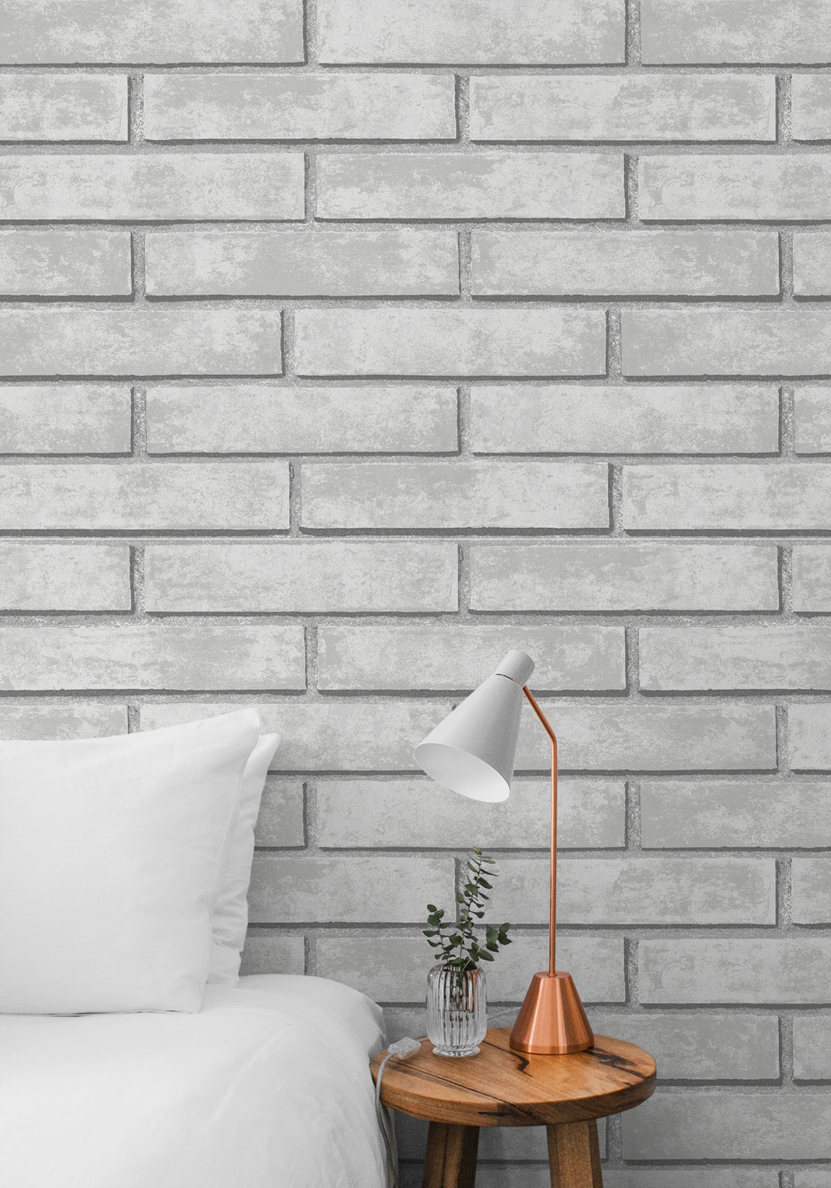 Monarch Brick Calcutta Grey by NextWall Peel & Stick Self-Adhesive Vinyl Brick Wallpaper – NextWall NW40608
