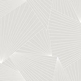 NextWall Ray Geo peel and stick wallpaper in Granite Dust grey geometric line pattern