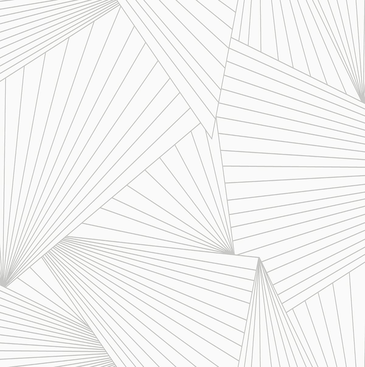 Ray Geo peel and stick wallpaper in white and harbor gray geometric line pattern