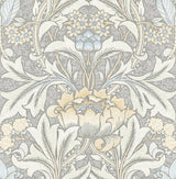 Acanthus Floral Daydream Grey & Pearl Blue by NextWall Peel & Stick Vintage Floral Peel & Stick Wallpaper – NextWall NW41508 -Sample