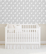 Bunny Trail Daydream Grey by NextWall Peel & Stick Bunny Silhouette Peel & Stick Wallpaper – NextWall NW41708