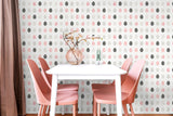 Mod Eggs Pink & Black by NextWall Peel & Stick Geometric Peel & Stick Wallpaper – NextWall NW42001