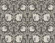 Pimpernel Floral peel and stick wallpaper in charcoal and pearl grey with a vintage floral vine pattern