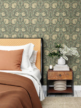 Pimpernel Floral Gardenia & Sage by NextWall Peel & Stick Vintage Floral Peel & Stick Wallpaper – NextWall NW42406