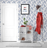 Quartz Geo Navy Blue by NextWall Peel & Stick Geometric Wallpaper – NextWall NW42502