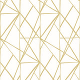 Quartz Geo metallic gold geometric peel and stick wallpaper pattern by NextWall