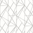 Quartz Geo Harbor Grey peel and stick geometric wallpaper with modern intersecting line pattern