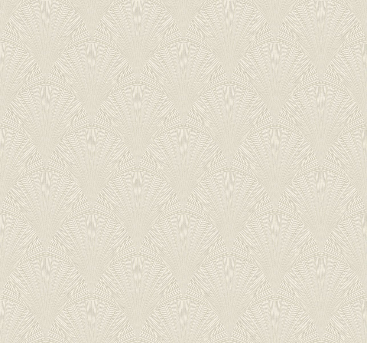 NextWall Arches peel and stick wallpaper in Alba Beige with an Art Deco fan arch geometric pattern.
