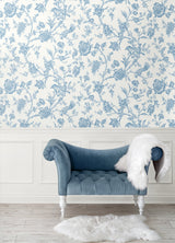 Jasmine Chinoiserie Carolina Blue by NextWall Peel & Stick Chinoiserie Peel & Stick Wallpaper – NextWall NW43412