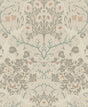 Vintage Victorian floral peel and stick wallpaper in Lunar Rock & Clay tones