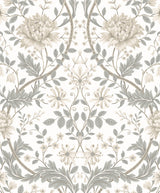 Honeysuckle Trail Ivory & Grey by NextWall Peel & Stick Vintage Floral Peel & Stick Wallpaper – NextWall NW44600 -Sample