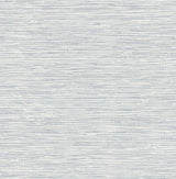 Cyrus Faux Grasscloth peel and stick wallpaper in Dove Grey and Bluestone with fine horizontal texture