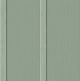 Sage green faux board and batten peel and stick wallpaper pattern