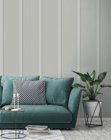 Faux Board & Batten Harbor Grey by NextWall Peel & Stick Wallpaper – NextWall NW45205
