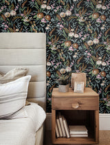Vintage Floral Onyx by NextWall Peel & Stick Self-Adhesive Vinyl Wallpaper – NextWall NW45700