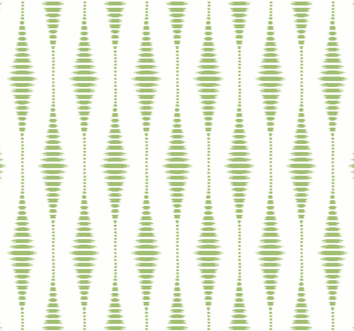 Macaw green striped ikat peel and stick wallpaper pattern