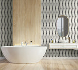 Striped Ikat Ebony & Linen by NextWall Peel & Stick Peel & Stick Ikat Stripe Wallpaper – NextWall NW46410