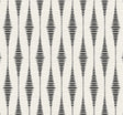 Striped Ikat wallpaper in Ebony & Linen with vertical ikat stripe pattern