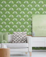 Tropical Fan Palm Green Sprout by NextWall Peel & Stick Botanical Wallpaper – NextWall NW46504