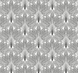 Peacock Leaves peel and stick wallpaper in Ebony with an art deco inspired botanical fan leaf pattern