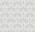 Peacock Leaves metallic silver peel and stick wallpaper pattern
