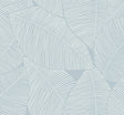 Summer Magnolia Blue Skies botanical leaf peel and stick wallpaper in matte vinyl