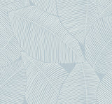 Summer Magnolia Blue Skies botanical leaf peel and stick wallpaper in matte vinyl