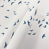 Birds in Flight Navy Blue by NextWall Peel & Stick Bird Silhouette Wallpaper – NextWall NW47602