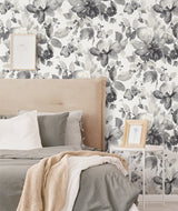 Watercolor Flower Inkwell by NextWall Peel & Stick Watercolor Floral Peel & Stick Wallpaper – NextWall NW47800-Sample