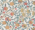 NextWall Pomegranate peel and stick wallpaper in moonstone blue and light ochre with vintage botanical pomegranate branches