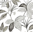 Greystone botanical leaf trail peel and stick wallpaper pattern