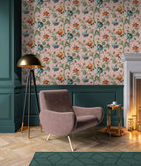 Sanibel Floral Trail Rose Ash by NextWall Peel & Stick Floral Peel & Stick Wallpaper – NextWall NW48601