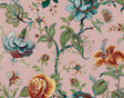 Sanibel Floral Trail in Rose Ash peel and stick floral wallpaper