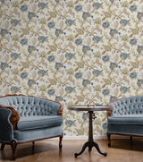 Kianna Jacobean Parchment by NextWall Peel & Stick Jacobean Floral Peel & Stick Wallpaper – NextWall NW50205