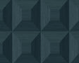 NextWall Quadrant Geo peel and stick wallpaper in denim blue geometric pattern