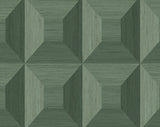 Quadrant Geo peel and stick wallpaper in sage green geometric pattern by NextWall, SKU NW50304