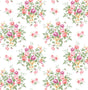 Floral Bunches Watermelon & Buttercup peel and stick floral wallpaper pattern by NextWall (NW50501)