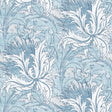 Blue Waterfall vintage floral peel and stick wallpaper pattern in soft blue and white, Floral Folly by NextWall.