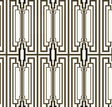 Manhattan Deco peel and stick wallpaper in ebony and gold geometric Art Deco pattern