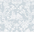 Garden Chinoiserie peel and stick wallpaper in Blue Dusk by NextWall