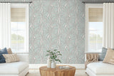 Tossed Cradle Plant Blue Mist by NextWall Peel & Stick Tropical Botanical Wallpaper – NextWall NW51702