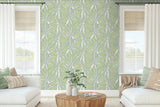 Tossed Cradle Plant Spring Green by NextWall Peel & Stick Botanical Peel & Stick Wallpaper – NextWall NW51704