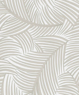 Sea Salt beige tossed palm fronds peel and stick wallpaper pattern