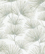Pine Needles peel and stick wallpaper in Aloe Green with an allover pine needle botanical motif.