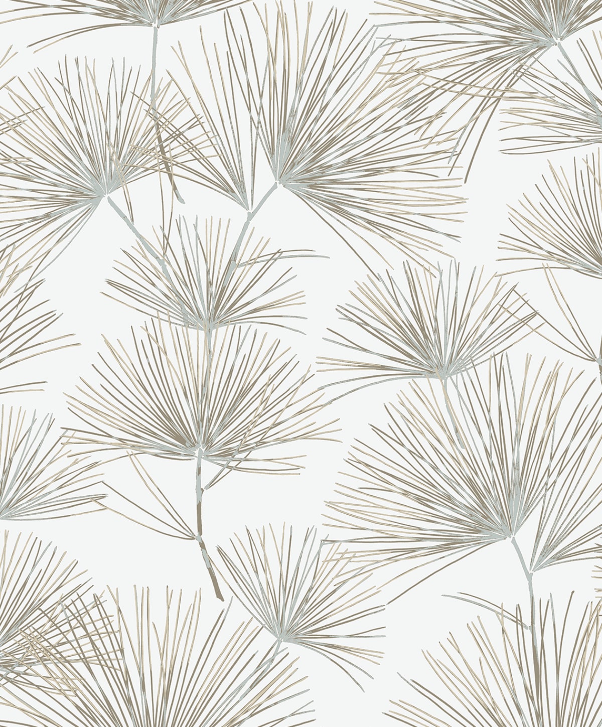 NextWall Pine Needles peel and stick wallpaper in Cliffside, a matte beige botanical pine needle pattern.