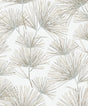 NextWall Pine Needles peel and stick wallpaper in Cliffside, a matte beige botanical pine needle pattern.