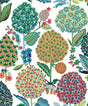 Blooming Bulbs Summer Spritz peel and stick wallpaper with colorful floral bulb motifs on a light background.
