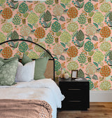 Blooming Bulbs Posy Pink by NextWall Peel & Stick Floral Wallpaper – NextWall NW52721