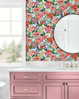Watercolor Floral Garden Spring Blossom by NextWall Peel & Stick 20.5-in Self-Adhesive Vinyl Floral Wallpaper – NextWall NW52905