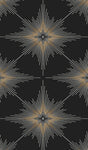 Stellar Geo peel and stick wallpaper in ebony black with metallic-look starburst geometric pattern